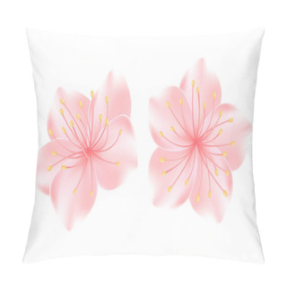 Personality  Vector Realistic Sakura Or Cherry Blossom Pillow Covers