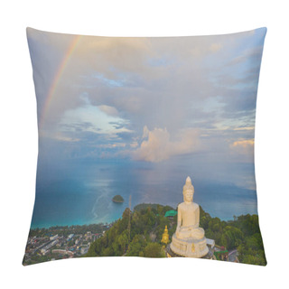 Personality  Areial View Amazing Rainbow Cover Phuket Big Buddha Pillow Covers