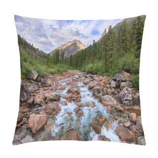 Personality  Rapid Mountain River Flows  Pillow Covers