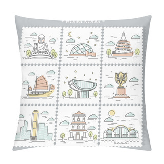 Personality  Hong Kong Travel Attractions Pillow Covers