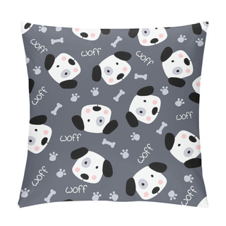 Personality  Cute Dogs Seamless Pattern Pillow Covers
