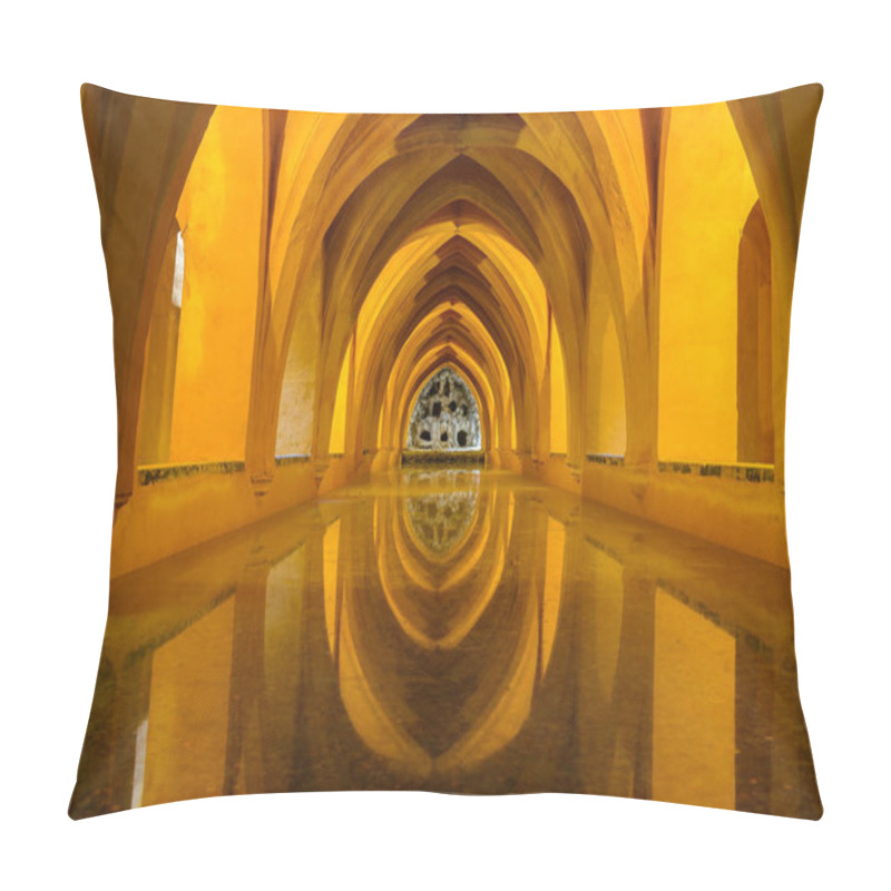 Personality  Baths Of Lady Maria De Padilla, Alcazar Of Seville, Spain Pillow Covers