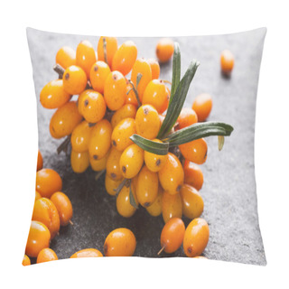 Personality  Close Up Of Sea Buckthorns Pillow Covers