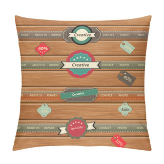Personality  Vintage Frames, Vector Illustration  Pillow Covers