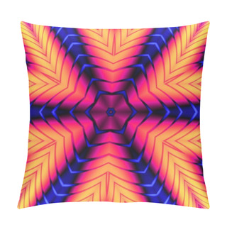 Personality  Seamless Pattern In Retro 60s-70s Hippie Style. Trendy Fashion Colorful Disco Ornament. Pillow Covers