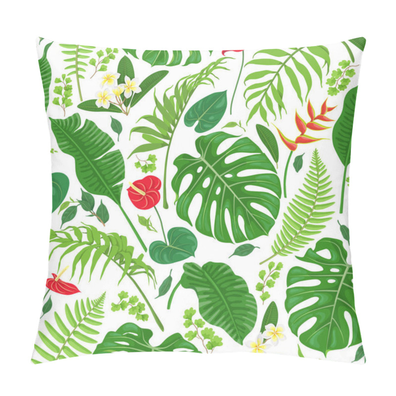 Personality  Tropical  Leaves and Flowers Pattern pillow covers