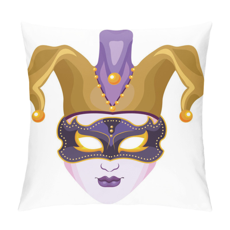 Personality  mask with jester hat pillow covers