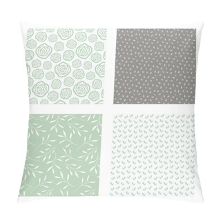 Personality  Vector Seamless Patterns With Flowers And Leaves Pillow Covers