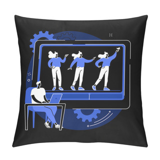 Personality  Computer Animation Abstract Concept Vector Illustration. Pillow Covers