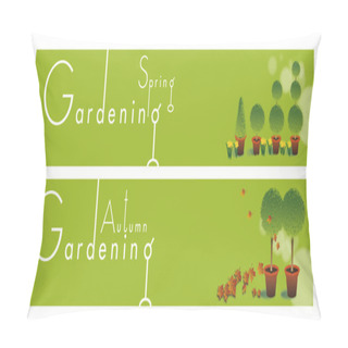 Personality  Gardening Themed Banners Pillow Covers