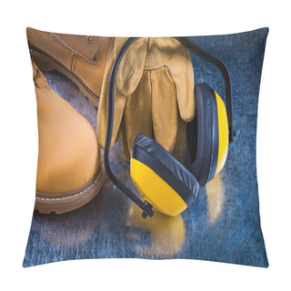 Personality  Boots, Protective Gloves And Earmuffs Pillow Covers