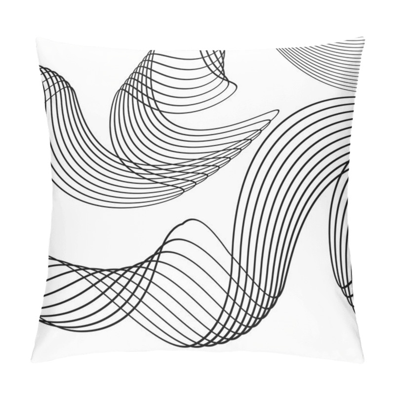 Personality  Abstract creative line wave pillow covers