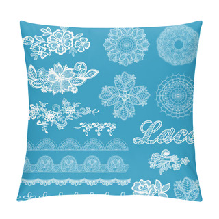 Personality  Set Of Lace, Ribbons, Flowers - For Design And Scrapbook Pillow Covers