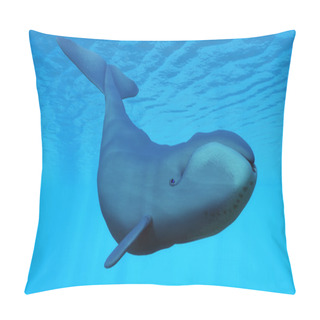Personality  Bowhead Whale In Ocean Pillow Covers