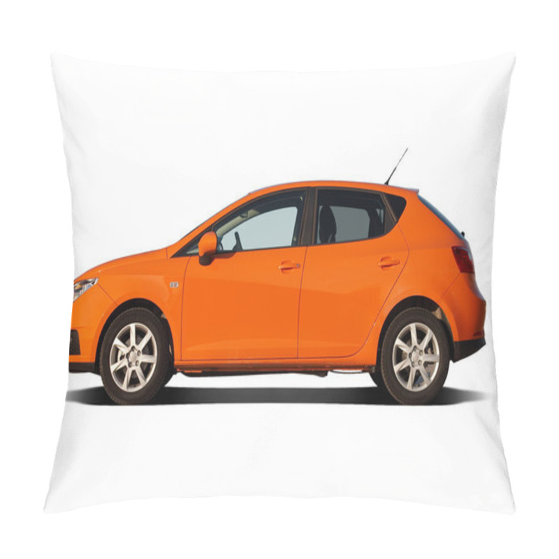 Personality  Bright orange compact family hatchback pillow covers