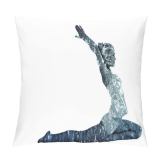 Personality  Woman Stretching Hands Backwards Pillow Covers