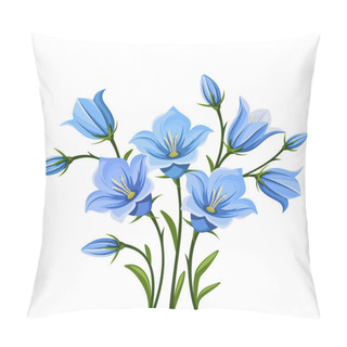 Personality  Bluebell Flowers. Vector Illustration. Pillow Covers