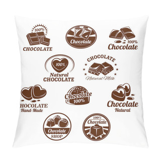 Personality  Vector Icons Set For Chocolate Desserts Pillow Covers