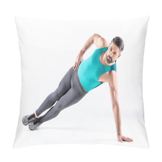 Personality  Man Doing Plank Exercise Pillow Covers