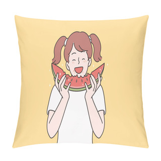 Personality  Summer Happiness And Healthy Eating Concept Pillow Covers