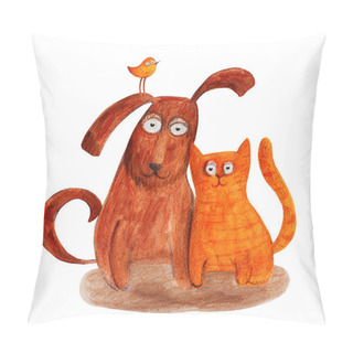 Personality  Cute Hand-drawn Pets Pillow Covers
