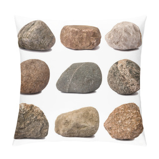 Personality  Rocks Isolated On White Pillow Covers