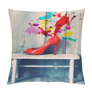 Personality  Red Shoes Pillow Covers