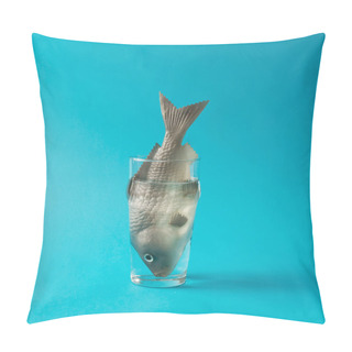 Personality  Fish In Glass Of Water Pillow Covers