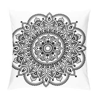 Personality  Mehndi, Indian Henna Tattoo Pattern Or Background Pillow Covers