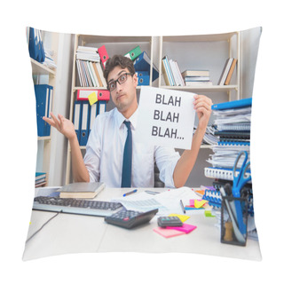Personality  Busy Frustrated Businessman Angry In The Office Pillow Covers