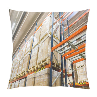 Personality  Cargo Boxes Storing At Warehouse Shelves Pillow Covers