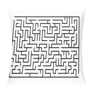 Personality  Abstract Maze / Labyrinth With Entry And Exit. Vector Labyrinth 283. Pillow Covers