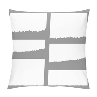 Personality  Set Of Torn Paper Vector Image Pillow Covers