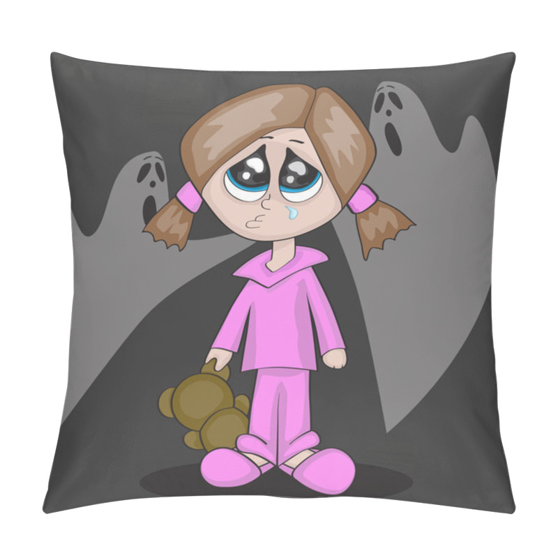 Personality  Girl is crying in the darkness pillow covers