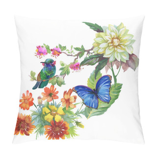 Personality  Watercolor Floral Pattern Pillow Covers