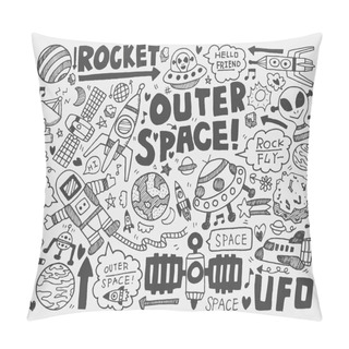 Personality  Doodle Space Element Pillow Covers