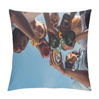 Personality  Friends Clinking Glasses And Bottles Pillow Covers