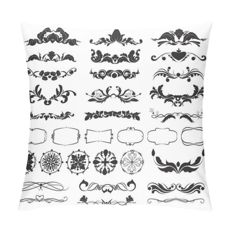 Personality  Decorative floral design elements. pillow covers