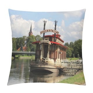 Personality  Barge On The River Gwda Pillow Covers