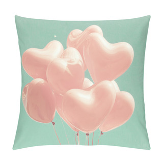 Personality  Love Balloons On Mint Sky Pillow Covers