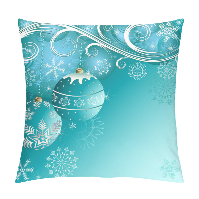 Personality  christmas background with snowflakes, vector  pillow covers