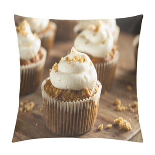 Personality  Homemade Carrot Cupcakes With Cream Cheese Frosting Pillow Covers