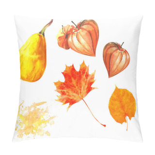 Personality  Watercolor Bright Thanksgiving And Autumn Wedding Templates. Could Be Used For Stationery, Printing, Invites, Greeting Cards. Pillow Covers