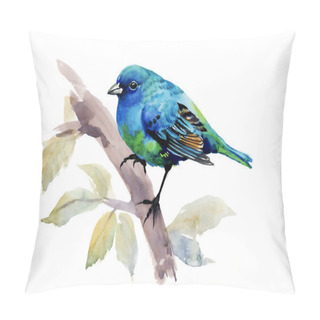 Personality  Exotic Bird On Tree Branch Pillow Covers