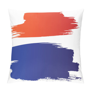 Personality  Vector Red And Blue Grunge Brushes Pillow Covers