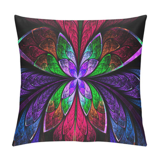 Personality  Multicolored Symmetrical Fractal Pattern As Flower Or Butterfly  Pillow Covers