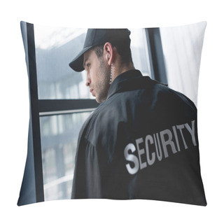 Personality  Rear View Of Handsome Guard In Uniform With Earphone  Pillow Covers