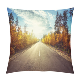 Personality Road In Autumn  Mountains Pillow Covers