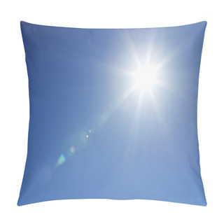 Personality  Shining Sun At Clear Sky With Copy Space Pillow Covers