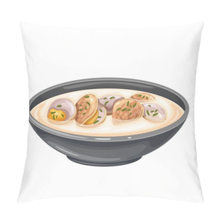 Personality  Clam Chowder Soup Bowl Pillow Covers